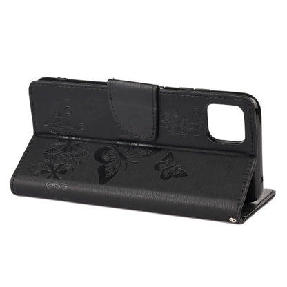 Vintage Embossed Floral Butterfly Pattern Horizontal Flip Leather Case with Card Slot & Holder & Wallet & Lanyard, For Samsung Galaxy A22 5G, For Sony Xperia 10 III, For Xiaomi Mi 11