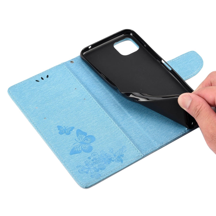 Vintage Embossed Floral Butterfly Pattern Horizontal Flip Leather Case with Card Slot & Holder & Wallet & Lanyard, For Samsung Galaxy A22 5G, For Sony Xperia 10 III, For Xiaomi Mi 11