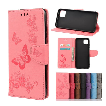 Vintage Embossed Floral Butterfly Pattern Horizontal Flip Leather Case with Card Slot & Holder & Wallet & Lanyard, For Samsung Galaxy A22 5G, For Sony Xperia 10 III, For Xiaomi Mi 11