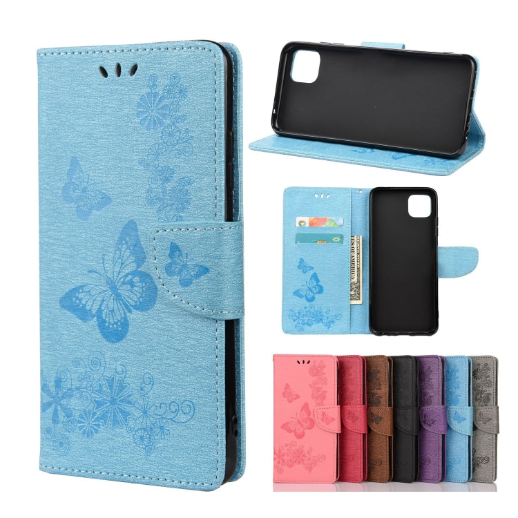 Vintage Embossed Floral Butterfly Pattern Horizontal Flip Leather Case with Card Slot & Holder & Wallet & Lanyard, For Samsung Galaxy A22 5G, For Sony Xperia 10 III, For Xiaomi Mi 11
