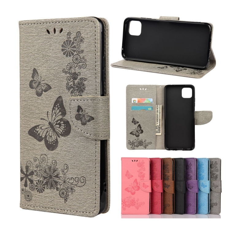 Vintage Embossed Floral Butterfly Pattern Horizontal Flip Leather Case with Card Slot & Holder & Wallet & Lanyard, For Samsung Galaxy A22 5G, For Sony Xperia 10 III, For Xiaomi Mi 11