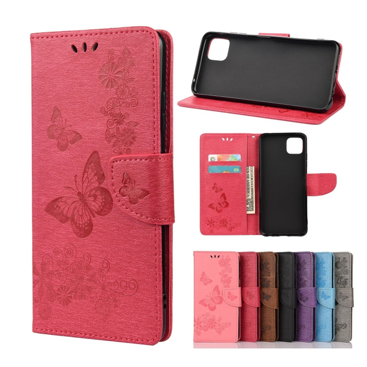 Vintage Embossed Floral Butterfly Pattern Horizontal Flip Leather Case with Card Slot & Holder & Wallet & Lanyard, For Samsung Galaxy A22 5G, For Sony Xperia 10 III, For Xiaomi Mi 11
