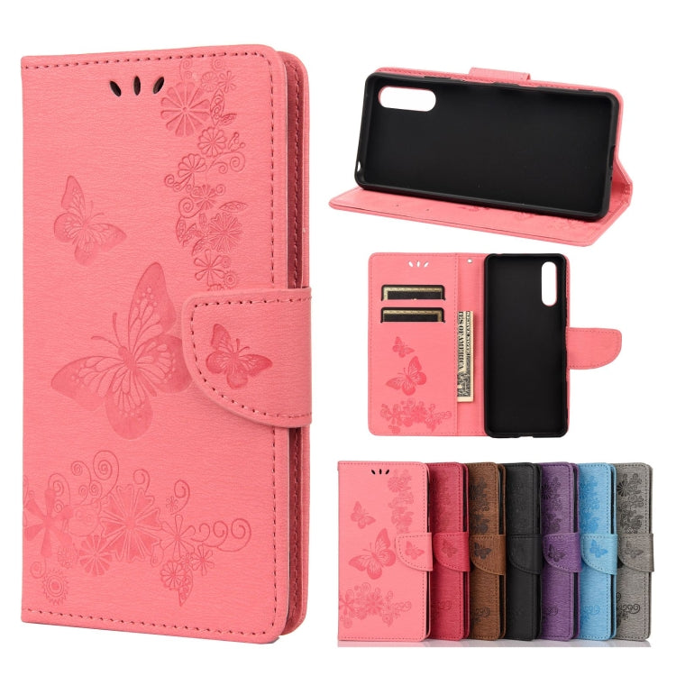 Vintage Embossed Floral Butterfly Pattern Horizontal Flip Leather Case with Card Slot & Holder & Wallet & Lanyard, For Samsung Galaxy A22 5G, For Sony Xperia 10 III, For Xiaomi Mi 11