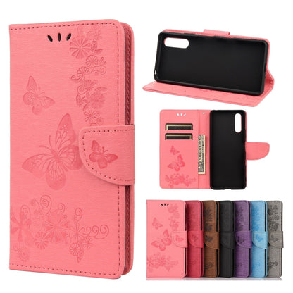 Vintage Embossed Floral Butterfly Pattern Horizontal Flip Leather Case with Card Slot & Holder & Wallet & Lanyard, For Samsung Galaxy A22 5G, For Sony Xperia 10 III, For Xiaomi Mi 11