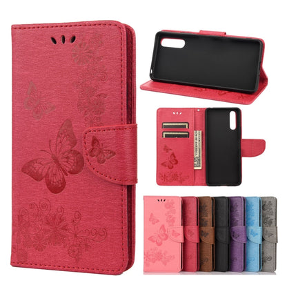 Vintage Embossed Floral Butterfly Pattern Horizontal Flip Leather Case with Card Slot & Holder & Wallet & Lanyard, For Samsung Galaxy A22 5G, For Sony Xperia 10 III, For Xiaomi Mi 11
