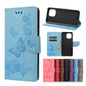 Vintage Embossed Floral Butterfly Pattern Horizontal Flip Leather Case with Card Slot & Holder & Wallet & Lanyard, For Samsung Galaxy A22 5G, For Sony Xperia 10 III, For Xiaomi Mi 11