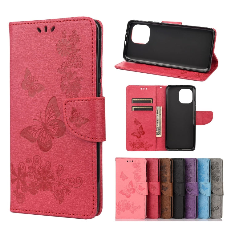 Vintage Embossed Floral Butterfly Pattern Horizontal Flip Leather Case with Card Slot & Holder & Wallet & Lanyard, For Samsung Galaxy A22 5G, For Sony Xperia 10 III, For Xiaomi Mi 11