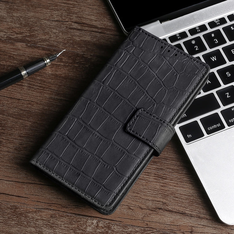 Skin Feel Crocodile Texture Magnetic Clasp Horizontal Flip PU Leather Case with Holder & Card Slots & Wallet