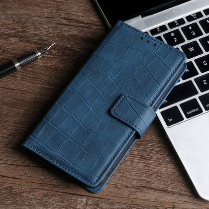 Skin Feel Crocodile Texture Magnetic Clasp Horizontal Flip PU Leather Case with Holder & Card Slots & Wallet