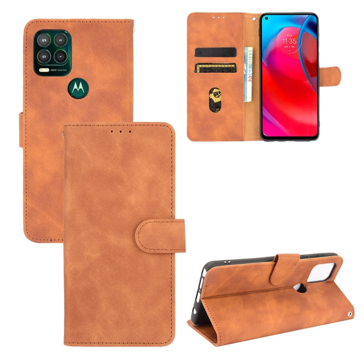 Solid Color Skin Feel Magnetic Buckle Horizontal Flip Calf Texture PU Leather Case with Holder & Card Slots & Wallet