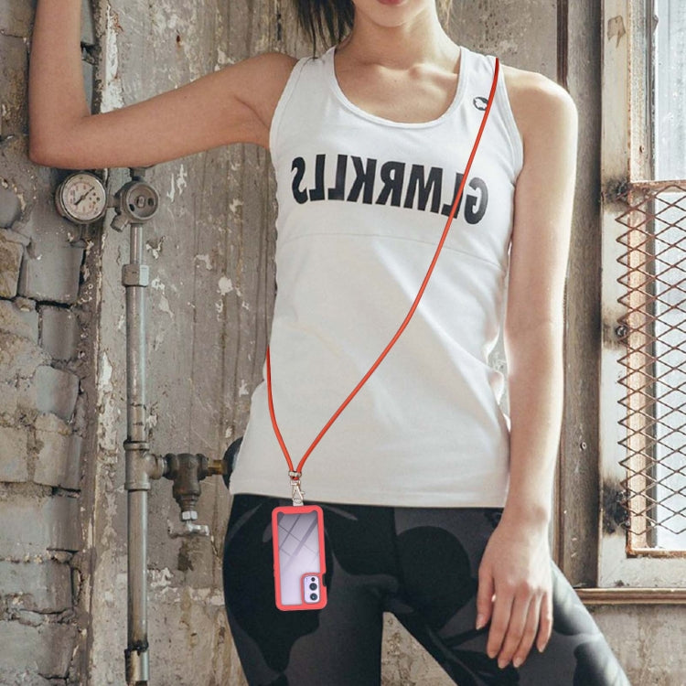 Starry Sky Solid Color Series Shockproof PC + TPU Protective Case with Neck Strap, For OnePlus 9, For OnePlus Nord N200 5G, For TCL 20S