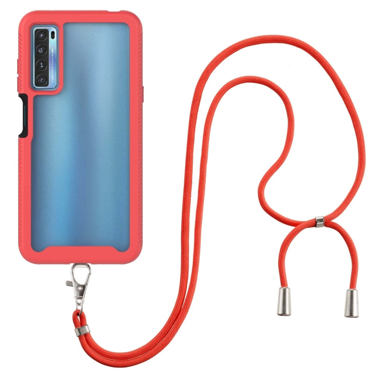 Starry Sky Solid Color Series Shockproof PC + TPU Protective Case with Neck Strap, For OnePlus 9, For OnePlus Nord N200 5G, For TCL 20S