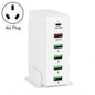 6 in 1 65W PD USB-C / Type-C + QC 3.0 USB + 4 USB Multi-port Travel Charger,, US Plug, EU Plug, UK Plug, AU Plug