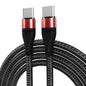 PD 60W USB-C / Type-C to USB-C / Type-C Fast Charging Nylon Braided Data Cable, 1m, 2m