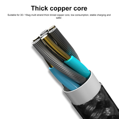 PD 60W USB-C / Type-C to USB-C / Type-C Fast Charging Nylon Braided Data Cable, 1m, 2m