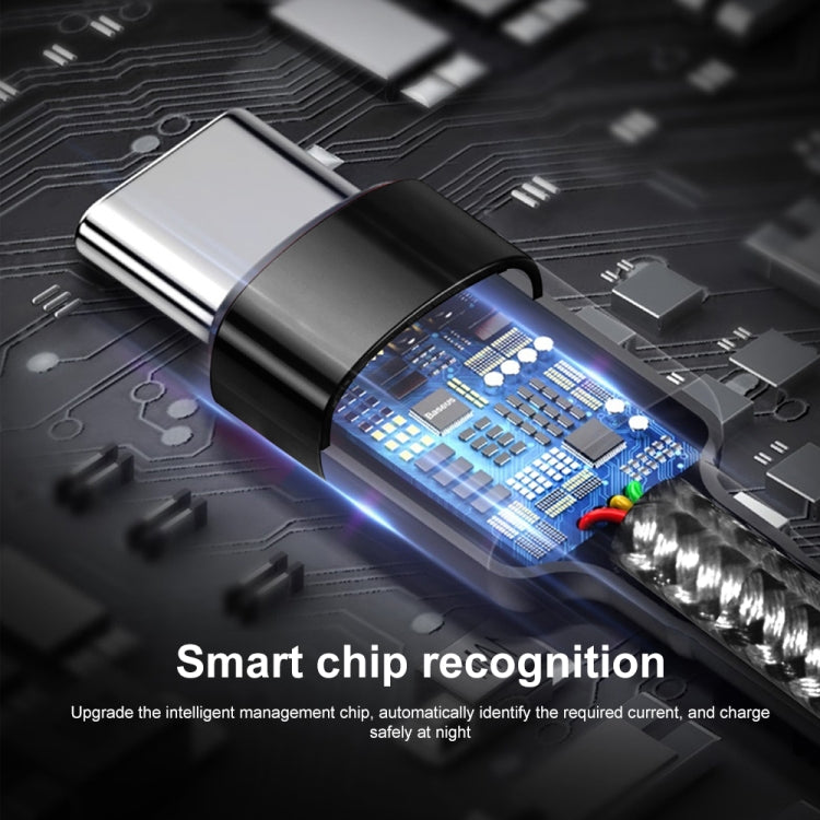 PD 60W USB-C / Type-C to USB-C / Type-C Fast Charging Nylon Braided Data Cable, 1m, 2m