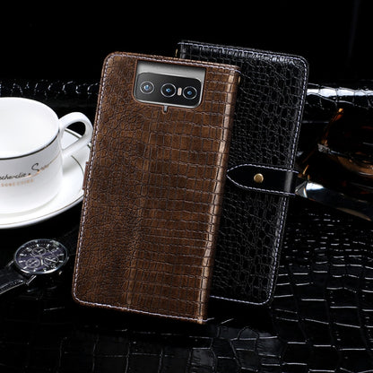 idewei Crocodile Texture Horizontal Flip Leather Case with Holder & Card Slots & Wallet