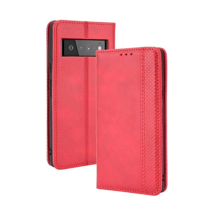 Magnetic Buckle Retro Crazy Horse Texture Horizontal Flip Leather Case with Holder & Card Slots & Photo Frame, Series 3