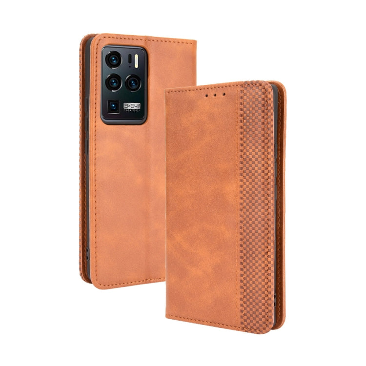 Magnetic Buckle Retro Crazy Horse Texture Horizontal Flip Leather Case with Holder & Card Slots & Photo Frame, Series 3