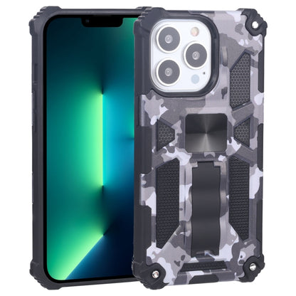 Camouflage Armor Shockproof TPU + PC Magnetic Protective Case with Holder