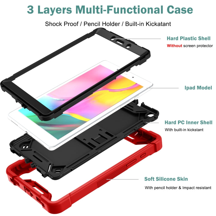 Silicone + PC Shockproof Protective Case with Holder, For Samsung Galaxy Tab A 8.0 2019, For Samsung Galaxy Tab A 8.4(2020), For Samsung Galaxy Tab A7 Lite T225/T220, For Samsung Galaxy Tab S6 Lite, For Samsung Galaxy Tab S7 FE�������������������������...