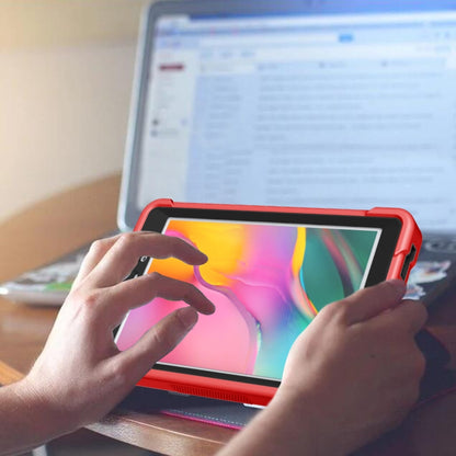 Silicone + PC Shockproof Protective Case with Holder, For Samsung Galaxy Tab A 8.0 2019, For Samsung Galaxy Tab A 8.4(2020), For Samsung Galaxy Tab A7 Lite T225/T220, For Samsung Galaxy Tab S6 Lite, For Samsung Galaxy Tab S7 FE�������������������������...