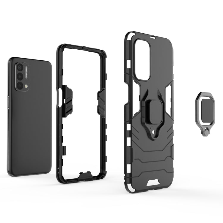 PC + TPU Shockproof Protective Case with Magnetic Ring Holder, For OnePlus Nord N200 5G