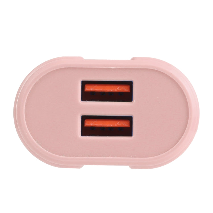 13-22 2.1A Dual USB Macarons Travel Charger,, EU Plug, US Plug