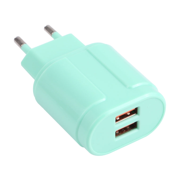 13-22 2.1A Dual USB Macarons Travel Charger,, EU Plug, US Plug