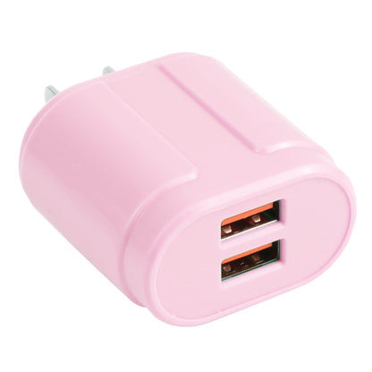 13-22 2.1A Dual USB Macarons Travel Charger,, EU Plug, US Plug