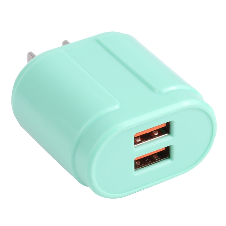 13-22 2.1A Dual USB Macarons Travel Charger,, EU Plug, US Plug