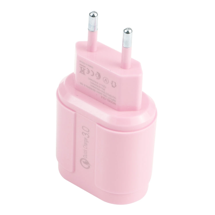 13-3 QC3.0 Single USB Interface Macarons Travel Charger,, EU Plug, US Plug
