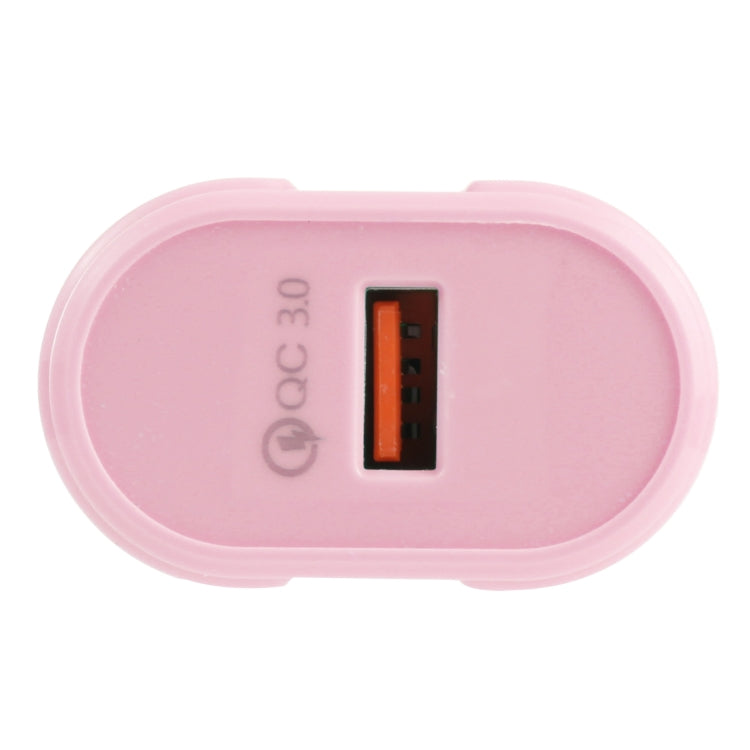13-3 QC3.0 Single USB Interface Macarons Travel Charger,, EU Plug, US Plug