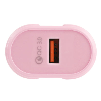 13-3 QC3.0 Single USB Interface Macarons Travel Charger,, EU Plug, US Plug
