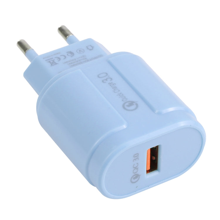 13-3 QC3.0 Single USB Interface Macarons Travel Charger,, EU Plug, US Plug