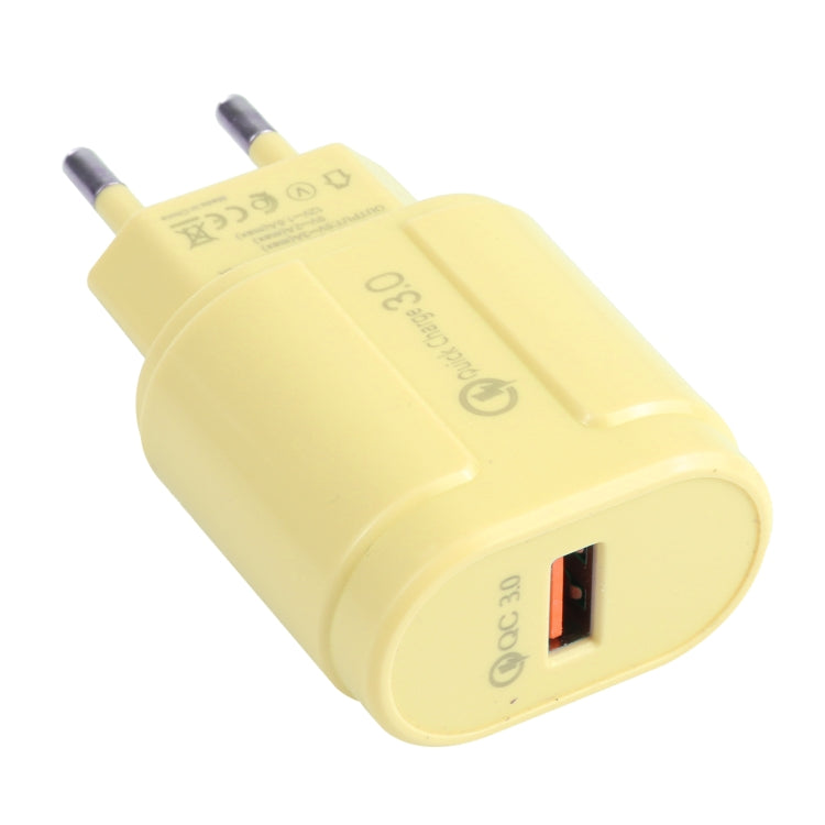 13-3 QC3.0 Single USB Interface Macarons Travel Charger,, EU Plug, US Plug