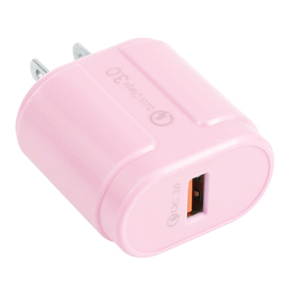 13-3 QC3.0 Single USB Interface Macarons Travel Charger,, EU Plug, US Plug