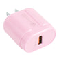 13-3 QC3.0 Single USB Interface Macarons Travel Charger,, EU Plug, US Plug