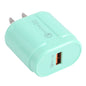 13-3 QC3.0 Single USB Interface Macarons Travel Charger,, EU Plug, US Plug