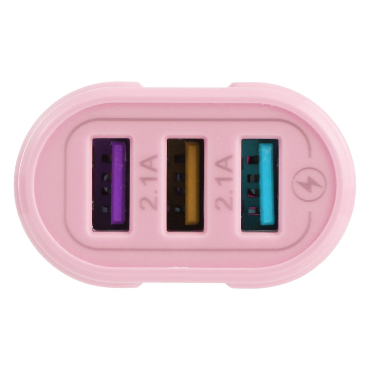 13-222 QC3.0 USB + 2.1A Dual USB Ports Macarons Travel Charger,, EU Plug, US Plug