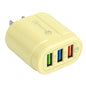 13-222 QC3.0 USB + 2.1A Dual USB Ports Macarons Travel Charger,, EU Plug, US Plug