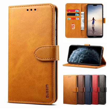 GUSSIM Business Style Horizontal Flip Leather Case with Holder & Card Slots & Wallet