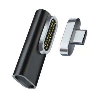 100W USB-C / Type-C Female to 20 Pin Magnetic USB-C / Type-C Male Elbow Adapter