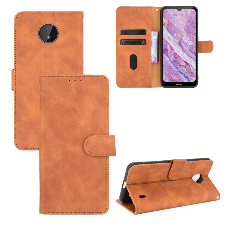 Solid Color Skin Feel Magnetic Buckle Horizontal Flip Calf Texture PU Leather Case with Holder & Card Slots & Wallet