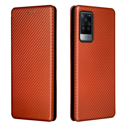 Carbon Fiber Texture Magnetic Horizontal Flip TPU + PC + PU Leather Case with Card Slot