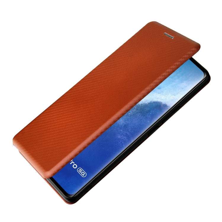 Carbon Fiber Texture Magnetic Horizontal Flip TPU + PC + PU Leather Case with Card Slot