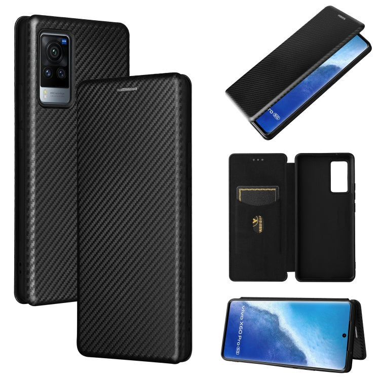 Carbon Fiber Texture Magnetic Horizontal Flip TPU + PC + PU Leather Case with Card Slot