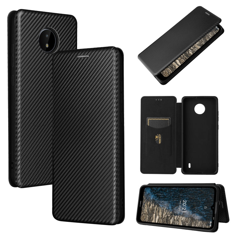 Carbon Fiber Texture Magnetic Horizontal Flip TPU + PC + PU Leather Case with Card Slot