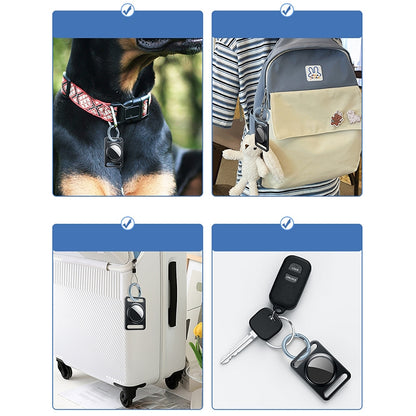 Magnetic Metal Protective Cover Case with Switchable Keychain Ring For AirTag 2nd Gen / AirTag 1st Gen
