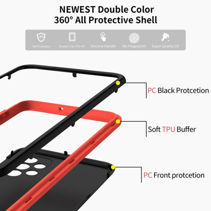 Dual-color 360 Degrees Full Coverage Protective PC + TPU Shockproof Case, For Samsung Galaxy A72 5G / 4G